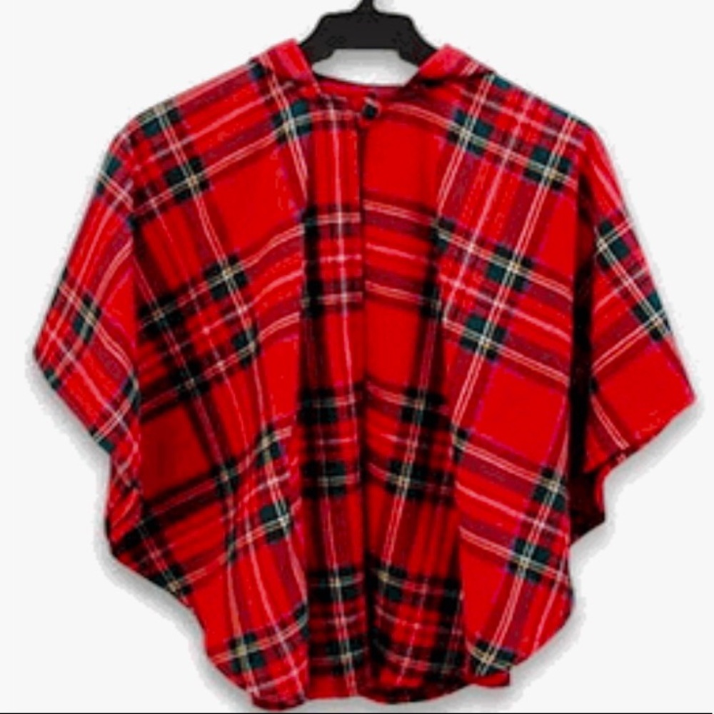 Xmas O’Neil of Dublin Hooded Celtic Cape Red Plaid M